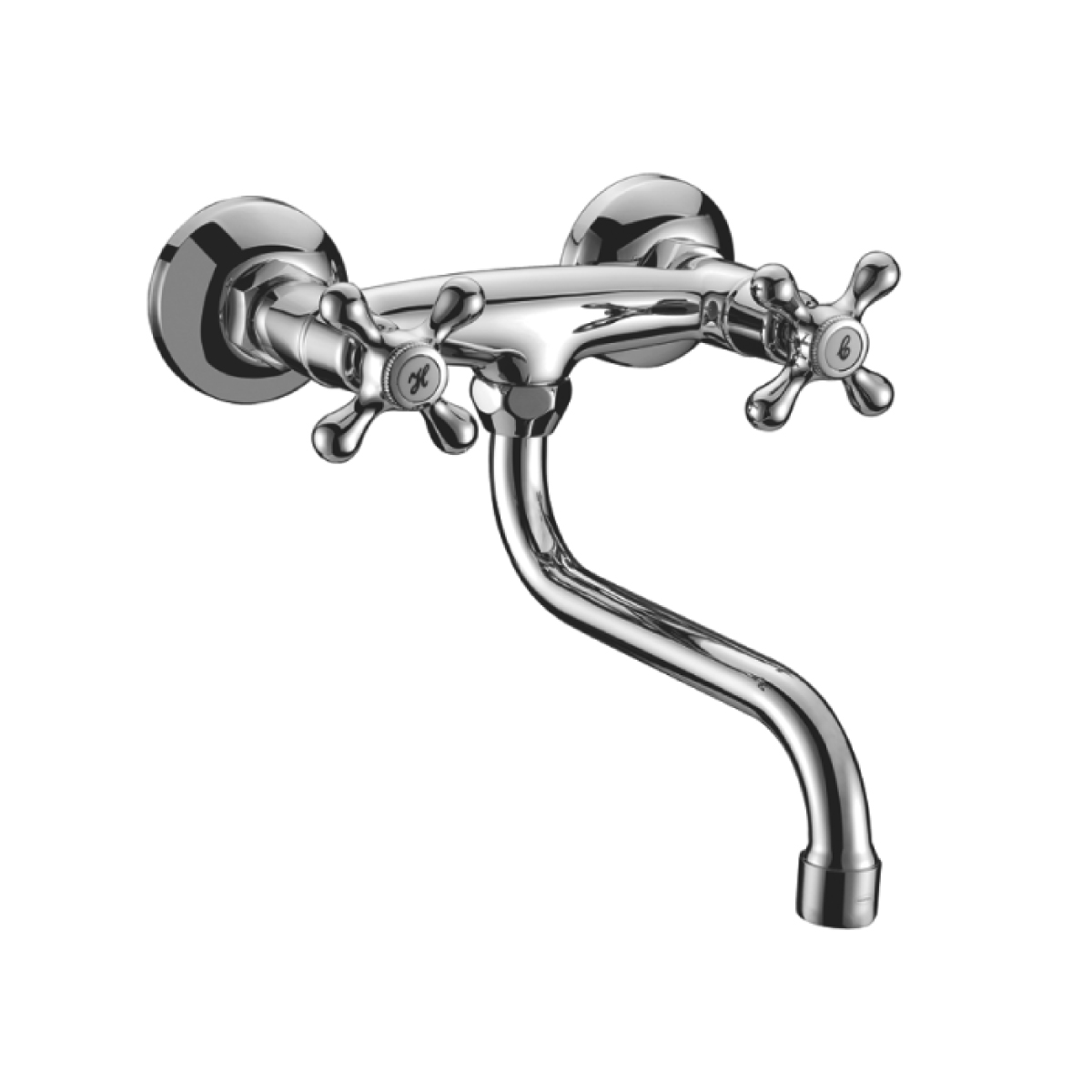 LM2111C Kitchen/washbasin faucet with round swivel spout