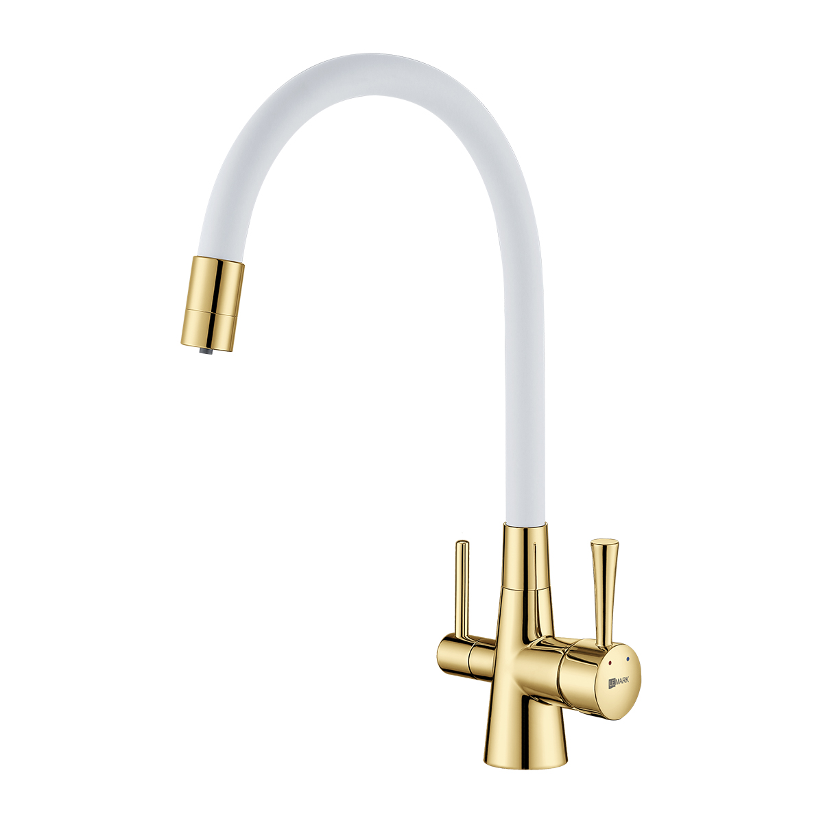 LM3075G-White Kitchen faucet with connection to drinking water supply
