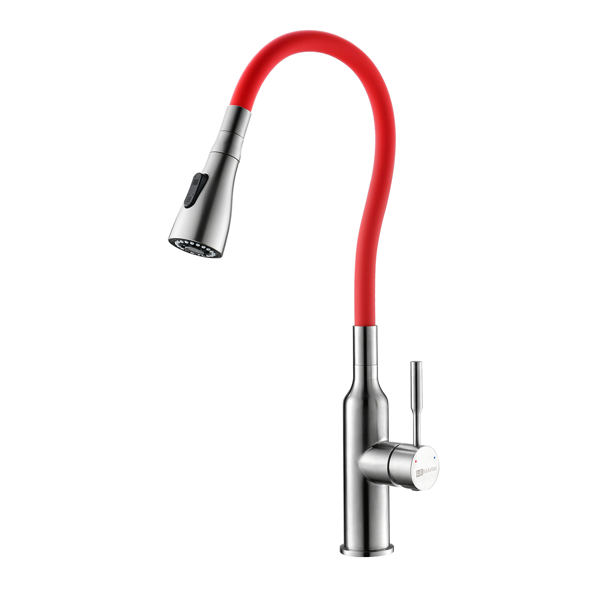 LM5082S-Red Kitchen faucetwith swivel spout