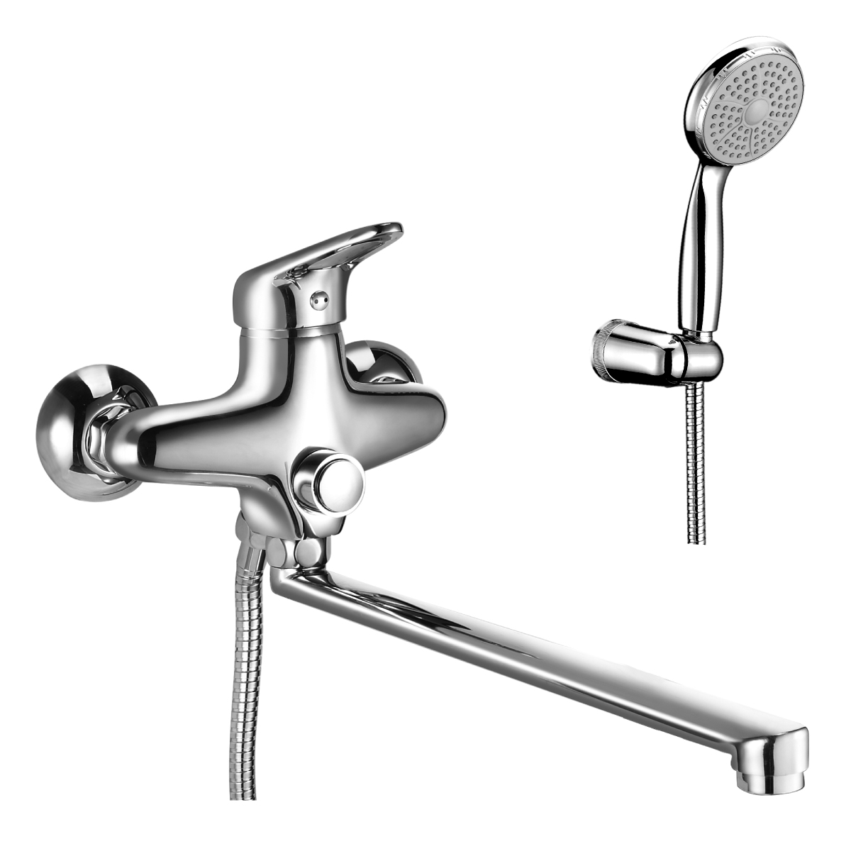 LM4157C Washbasin/bath faucet with 350 mm flat swivel spout
