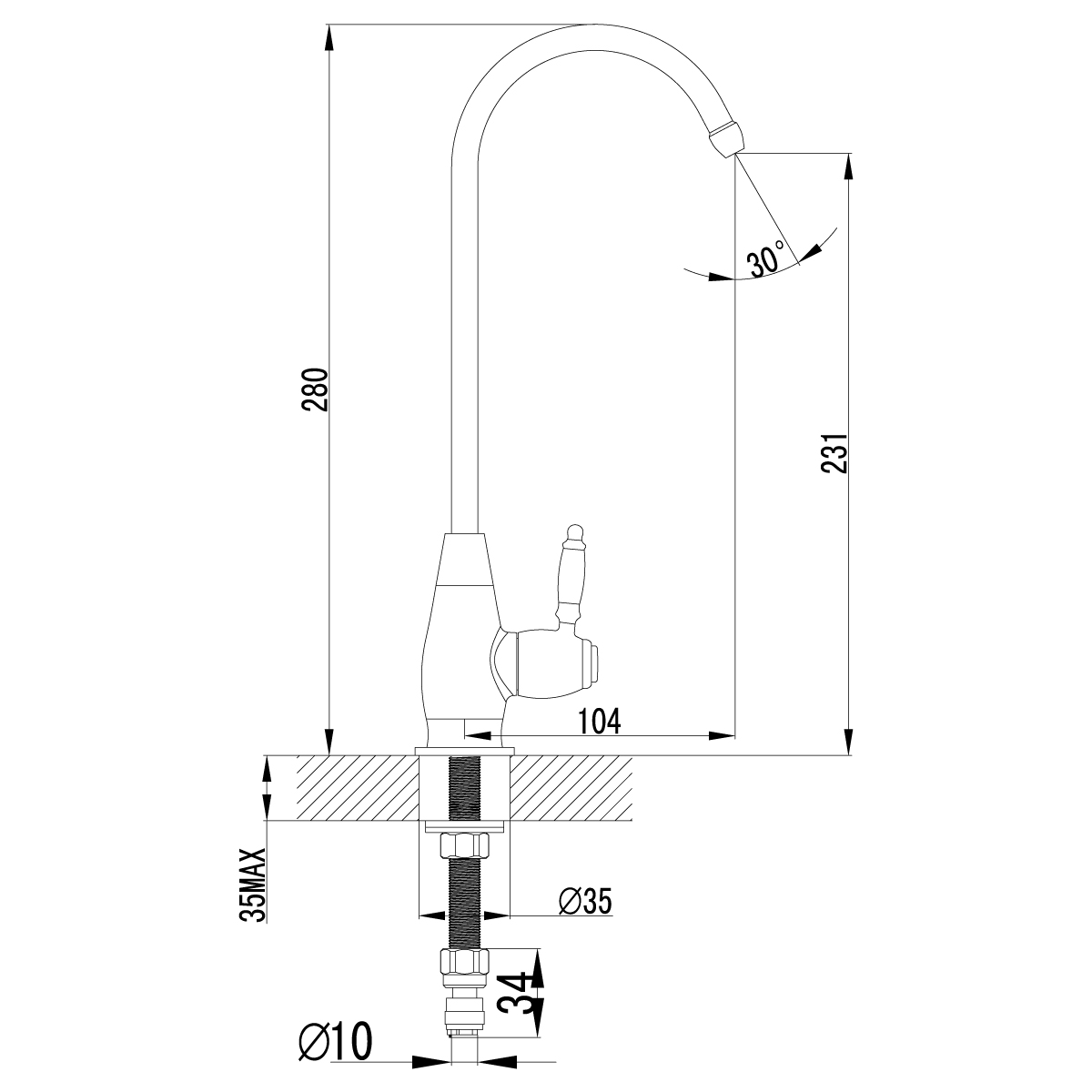 LM4840B Drinking water tap