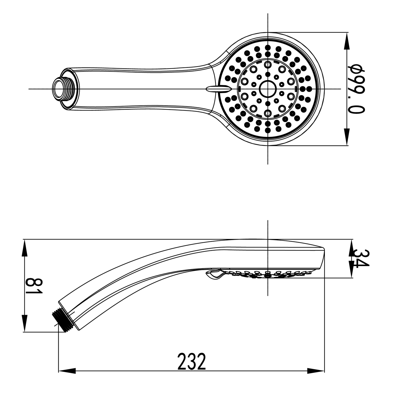 LM8021C Shower head 5-function