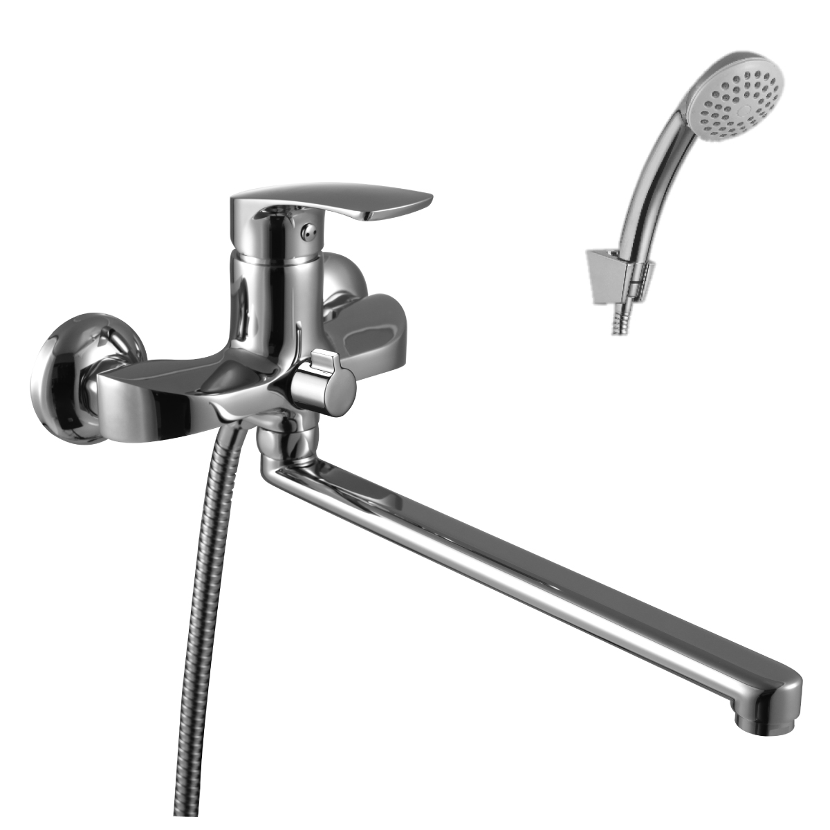 LM1751C Washbasin/bath faucet
with 300 mm flat swivel spout