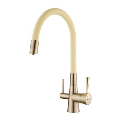 LM3075B-Beige Kitchen faucet with connection to drinking water supply