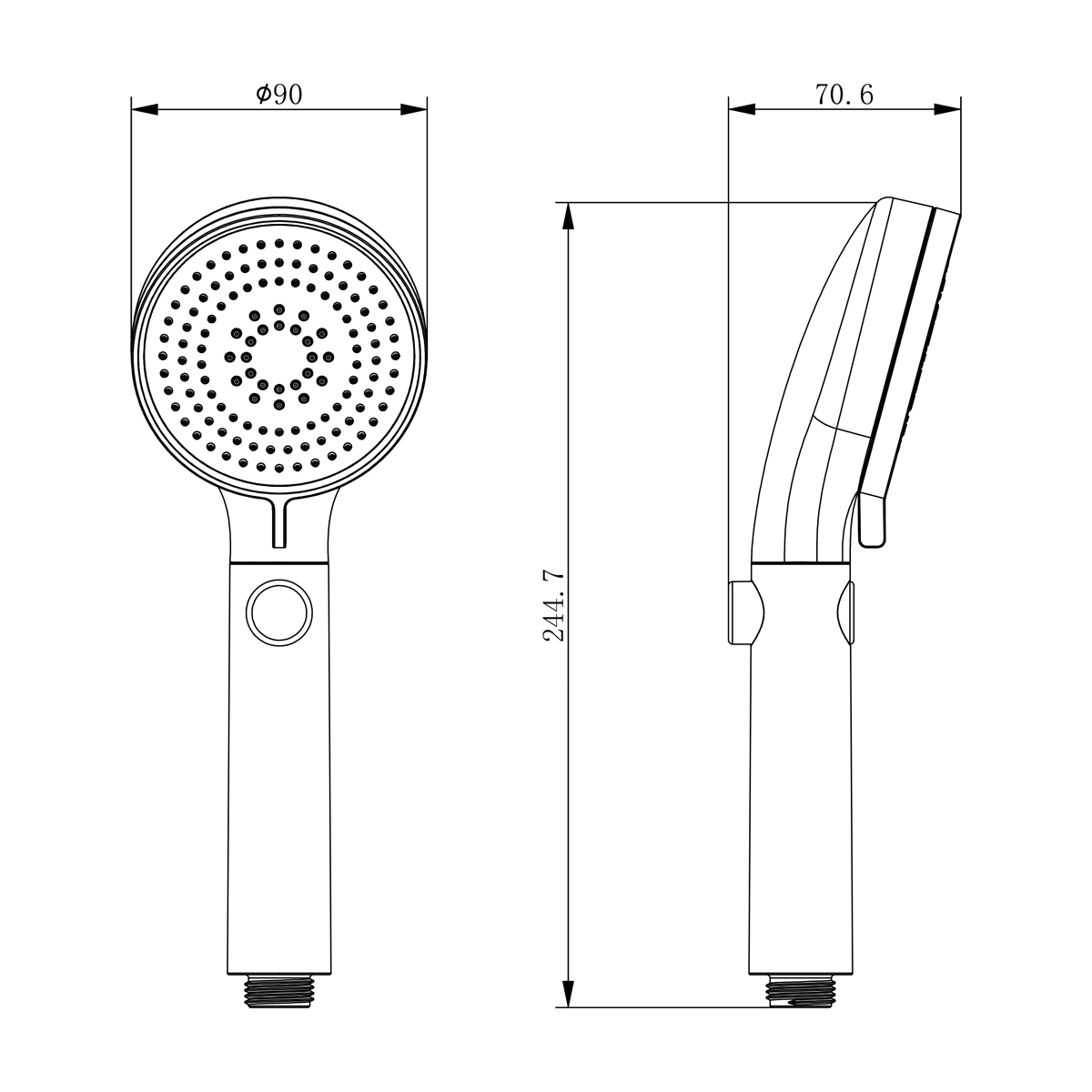 LM0818CW Shower head 4-function