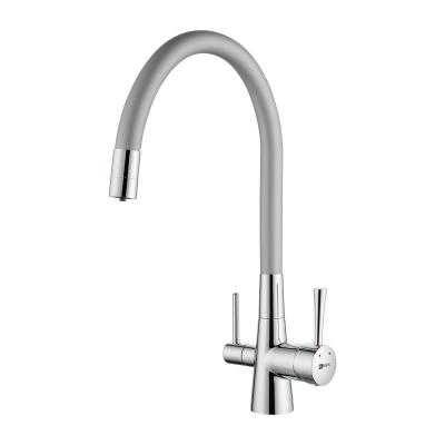 LM3075C-Silver Kitchen faucet with connection to drinking water supply