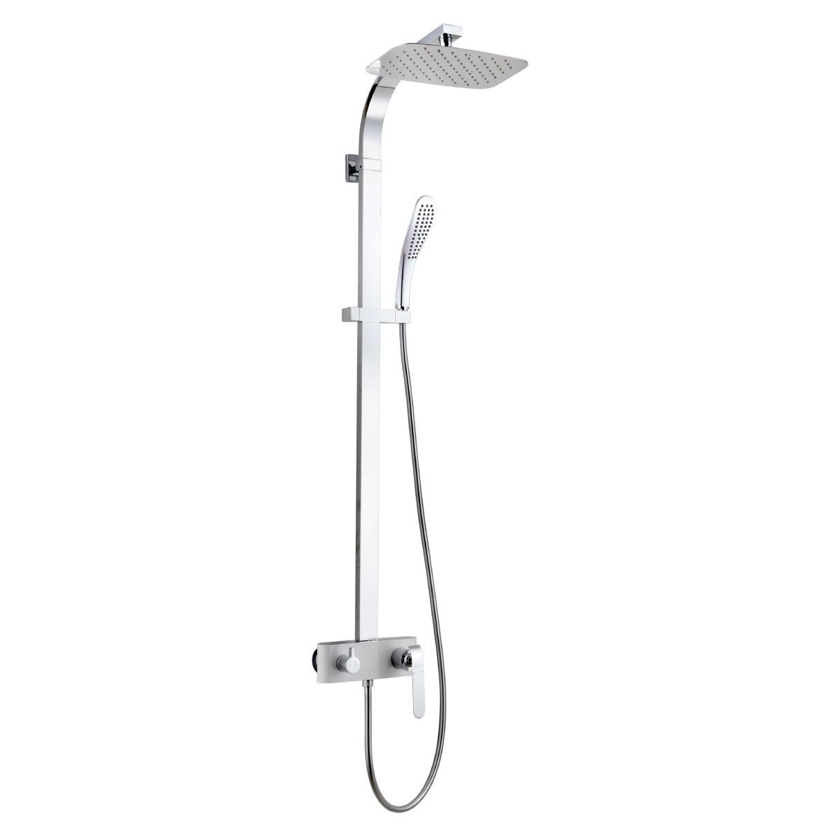 LM4960CW Shower faucet with non-adjustable rod height and «Tropical rain» shower head