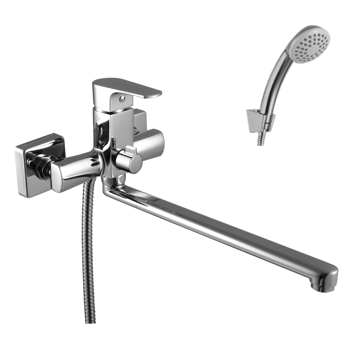 LM1651C Washbasin/bath faucet
with 300 mm flat swivel spout
