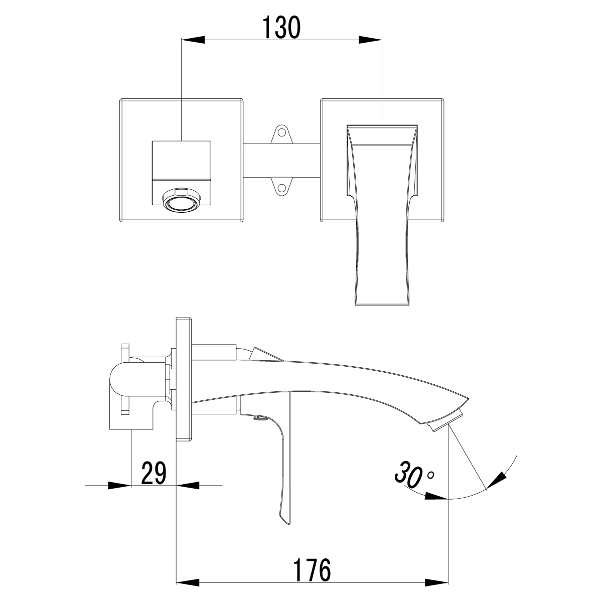 LM4526C Built-in washbasin faucet