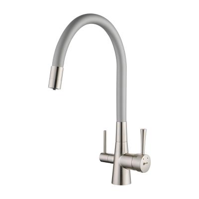 LM3075BN-Silver Kitchen faucet with connection to drinking water supply
