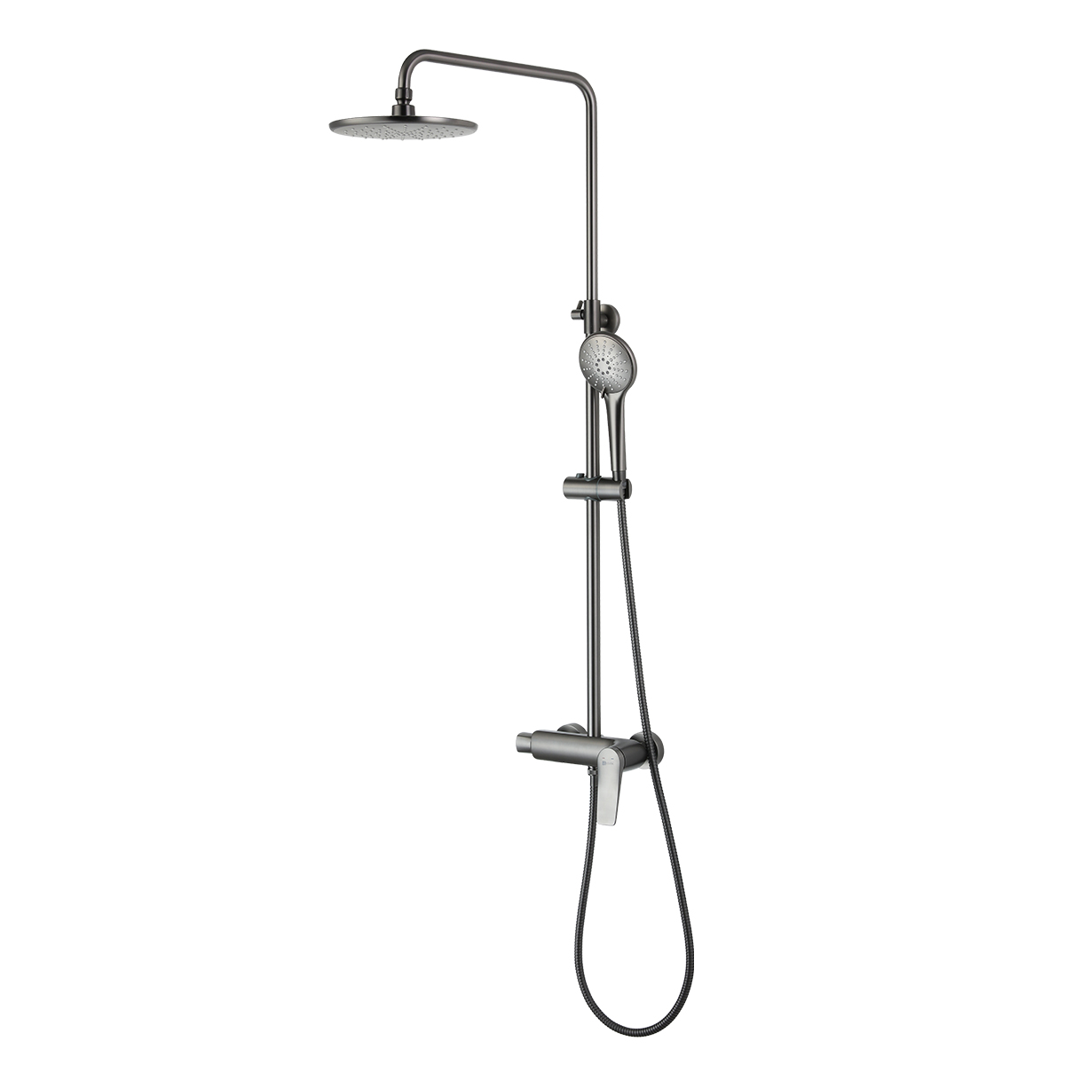 LM3760GM Shower faucet with adjustable rod height and «Tropical rain» shower head