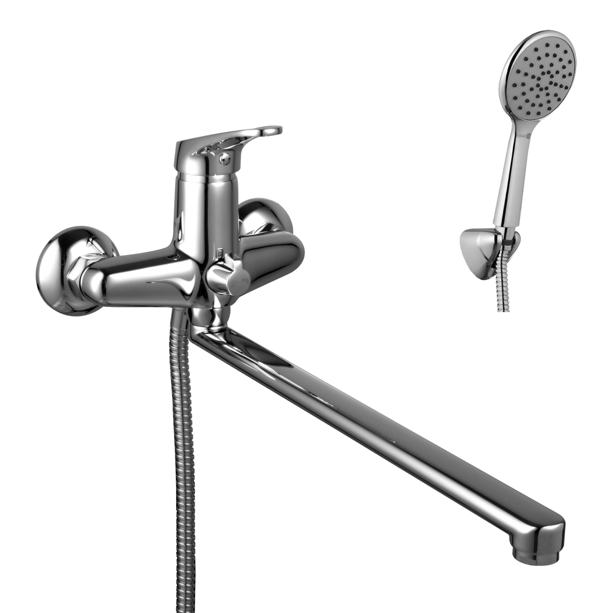 LM3151C Washbasin/bath faucet with 350 mm flat swivel spout