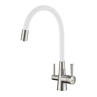 LM3075BN-White Kitchen faucet with connection to drinking water supply