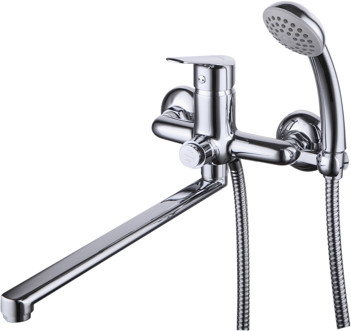 LM6557C Washbasin/bath faucet with 300 mm flat swivel spout