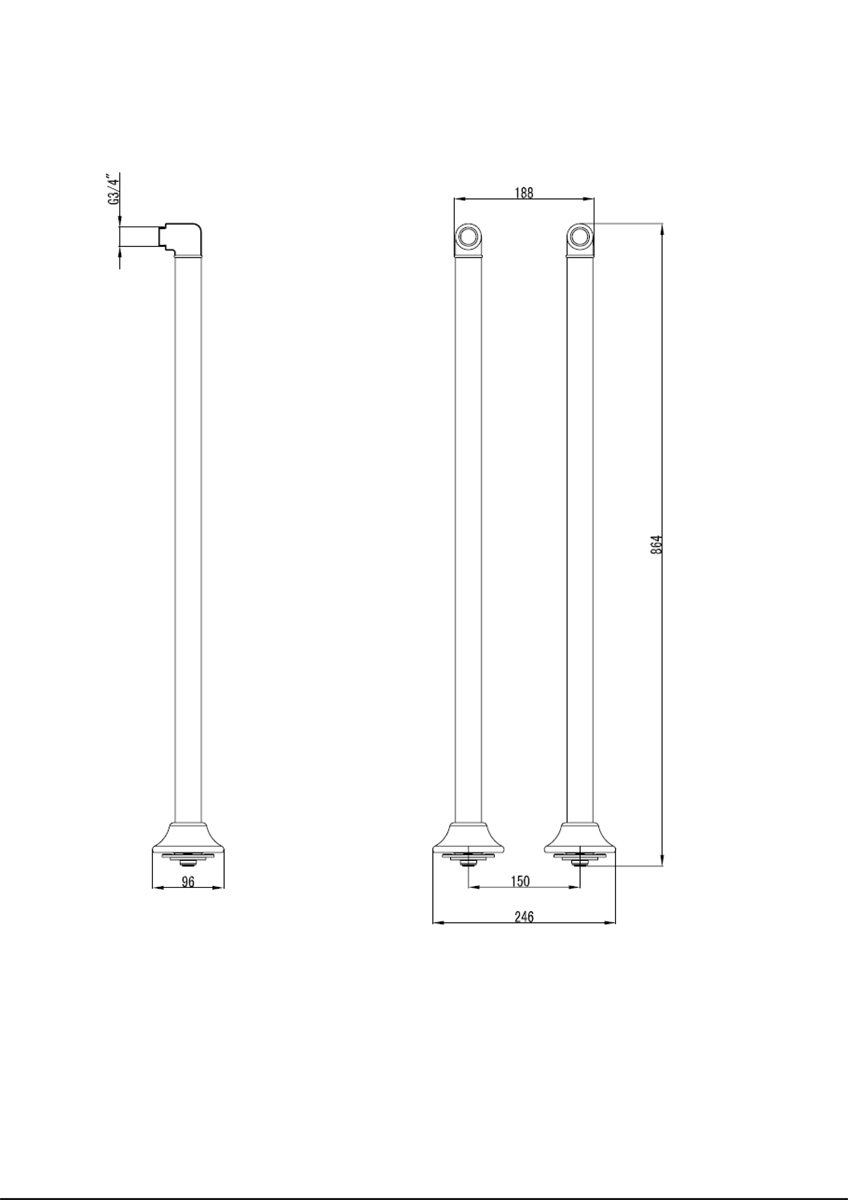 LM8565B Floor freestanding 
columns