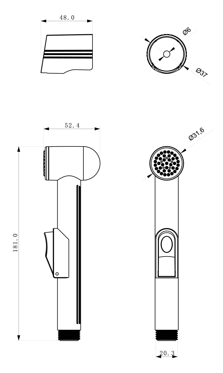 LM8059C Bidet shower with holder