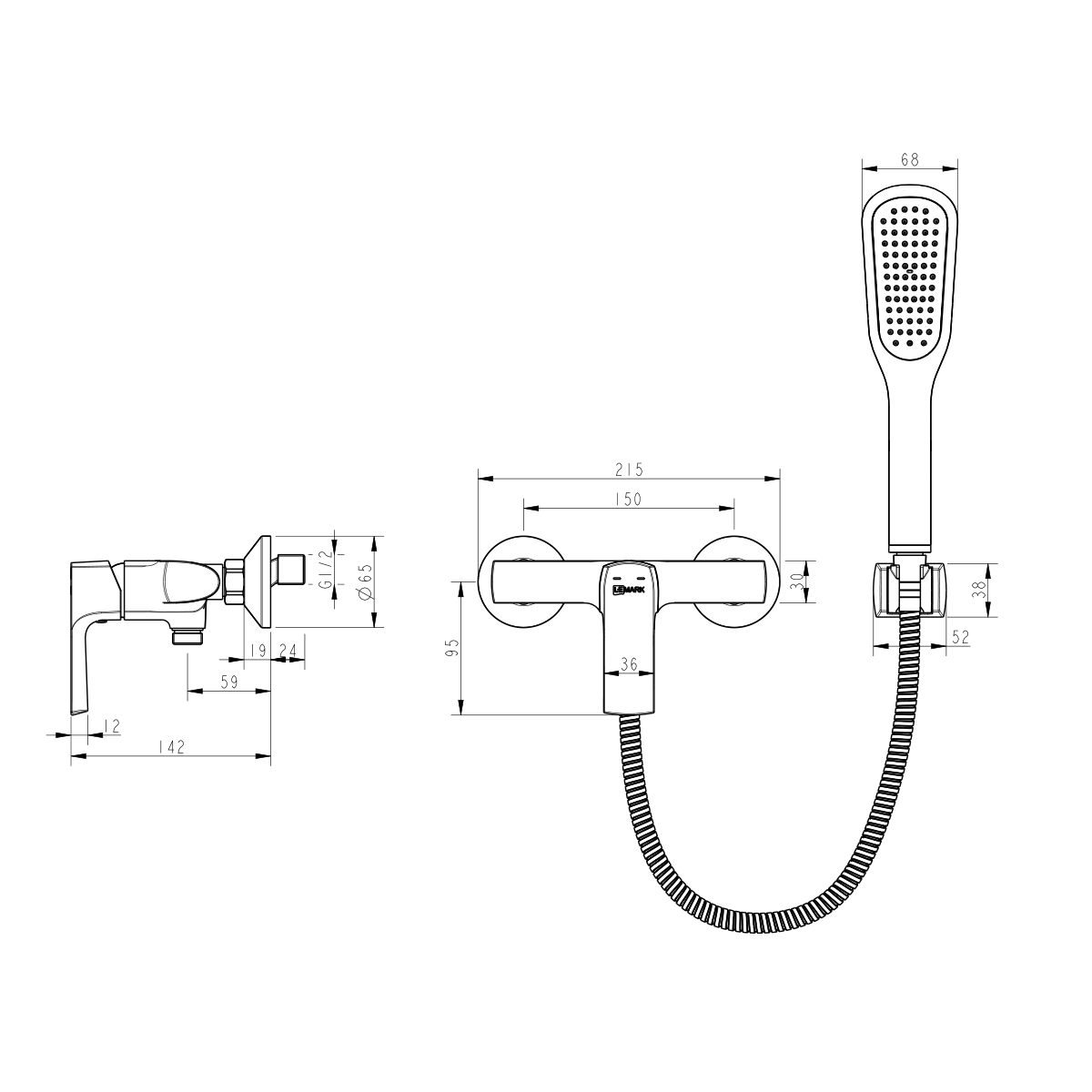 LM7203BL Shower faucet