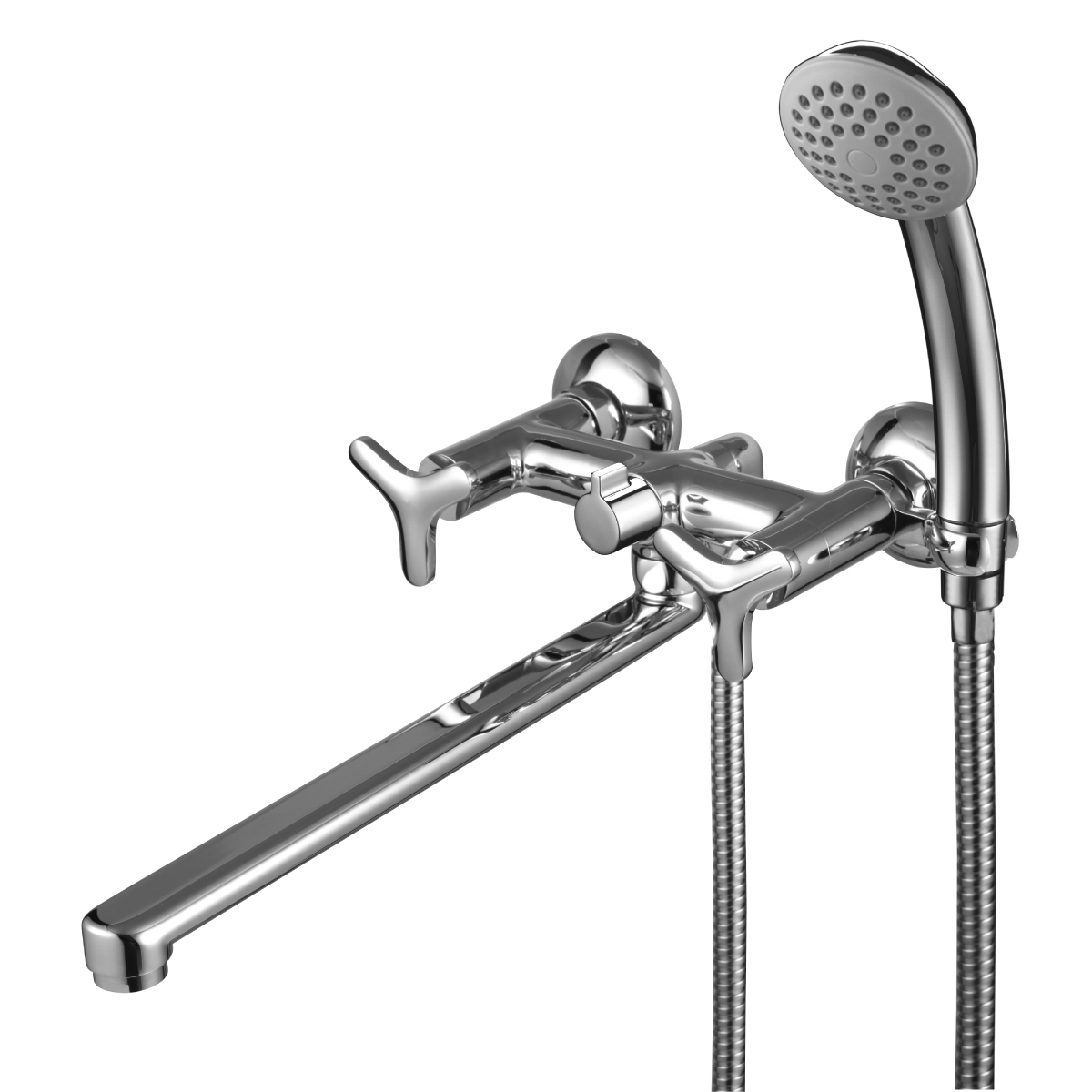 LM1951C Washbasin/bath faucet with 300 mm flat swivel spout