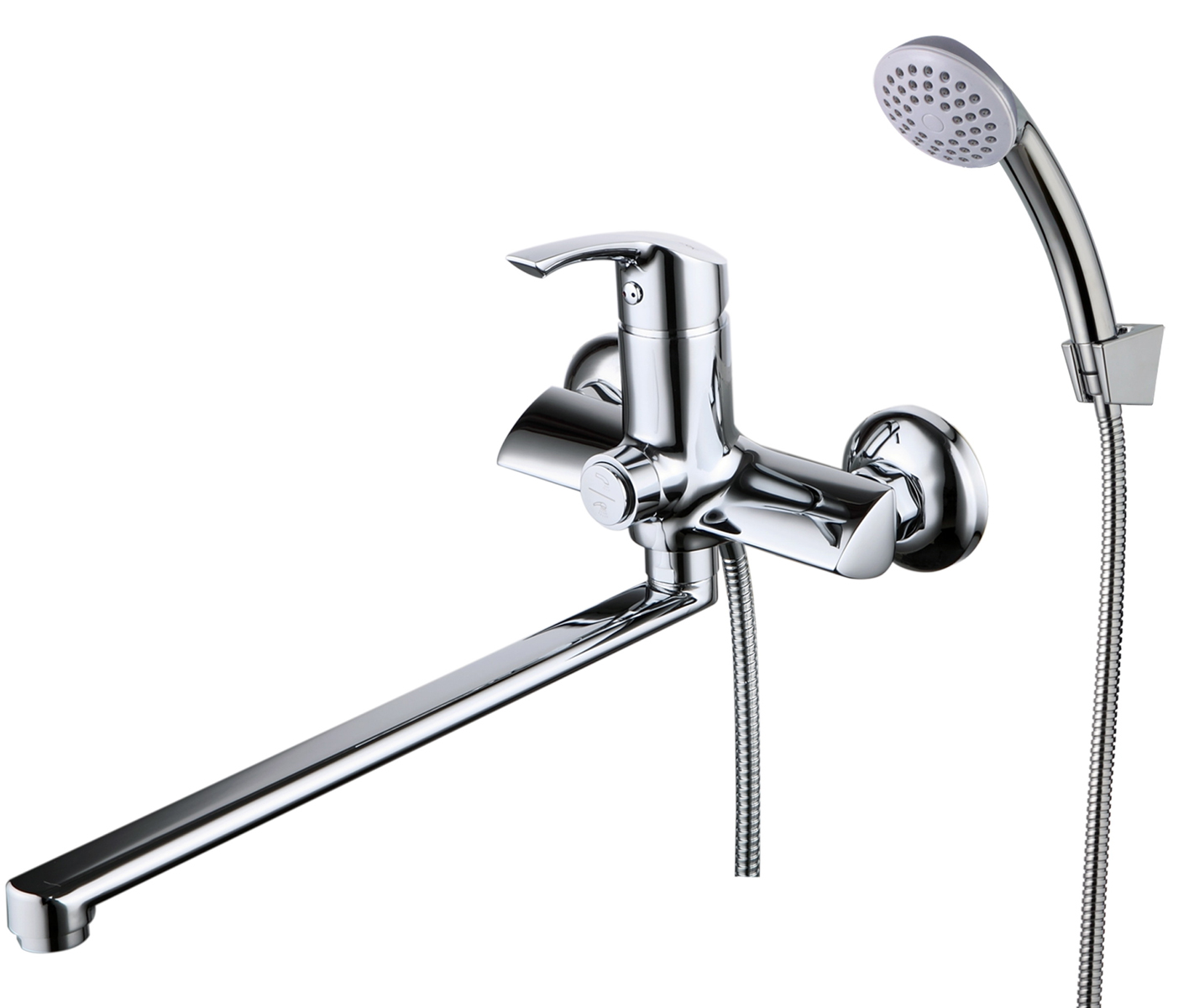 LM1157C Washbasin/bath faucet
with 300 mm flat swivel spout