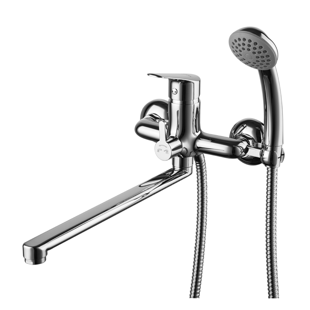 LM6551C Washbasin/bath faucet with 300 mm flat swivel spout