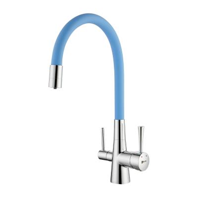 LM3075C-SkyBlue Kitchen faucet with connection to drinking water supply
